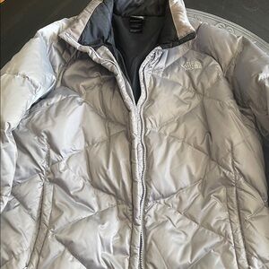 The North Face Silver Quilted Jacket